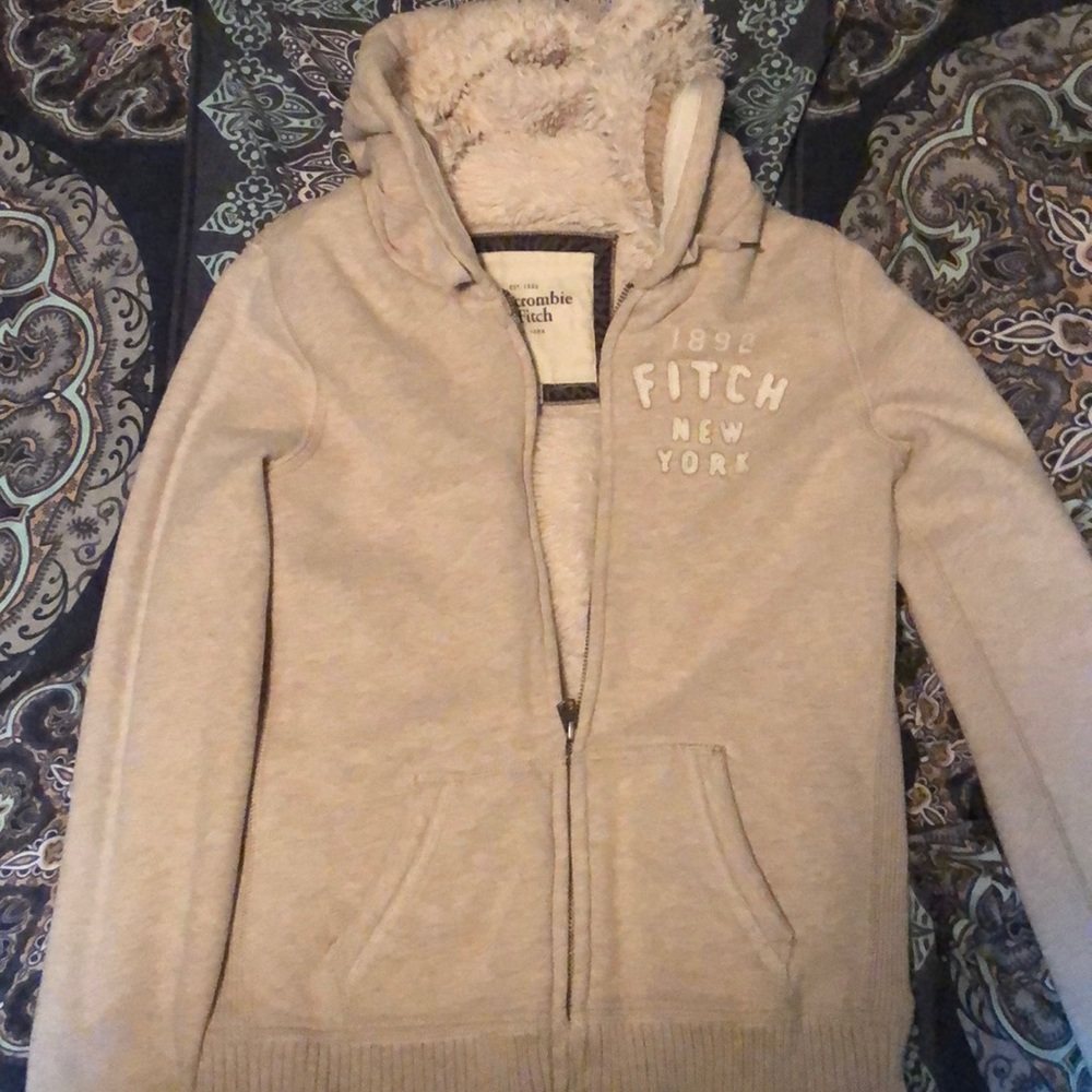 A&F Fur lined hoodie